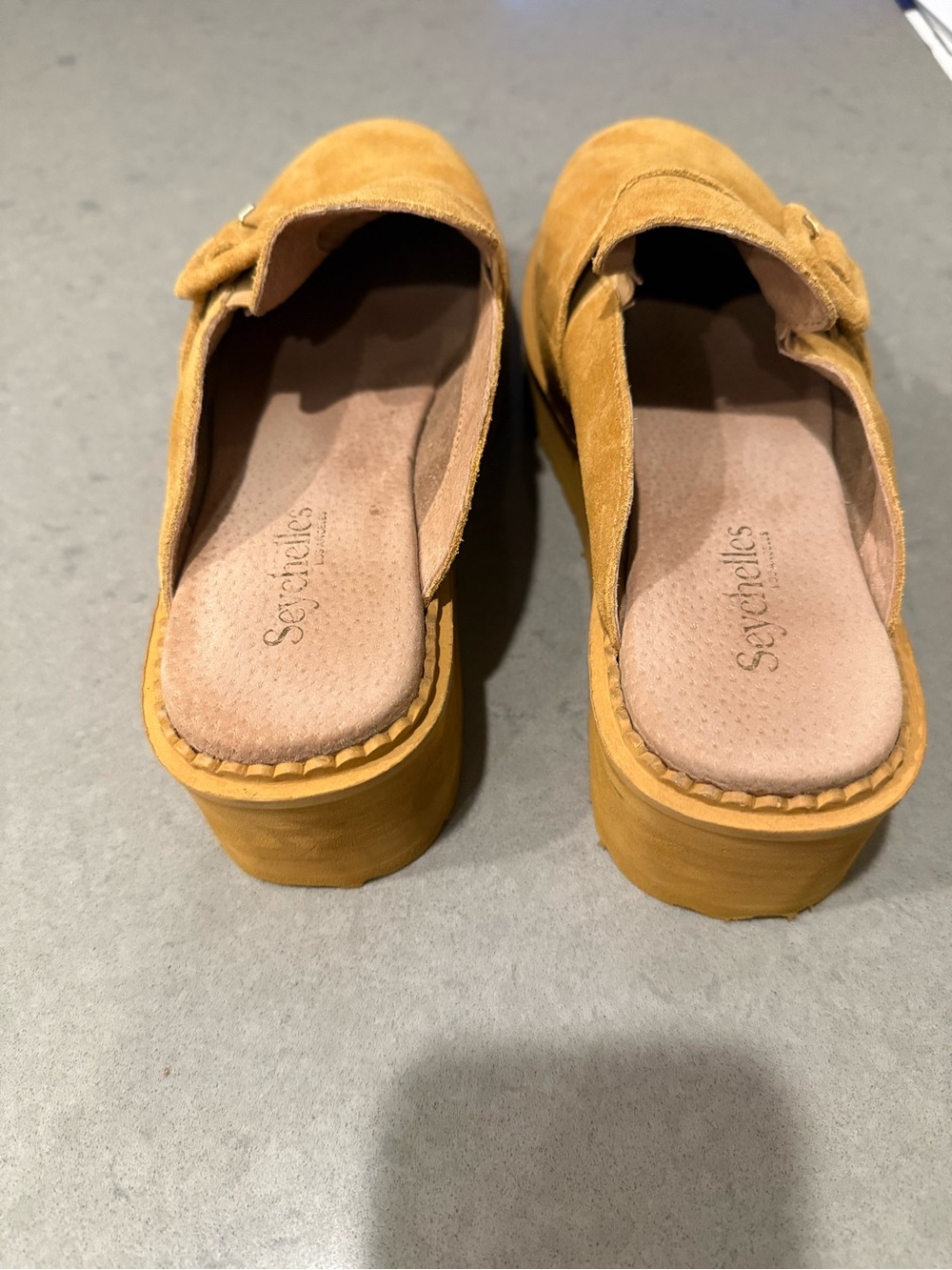Seychelles Mustard Suede Platform Mule with Buckle Size 8 Worn once - Picture 4 of 13